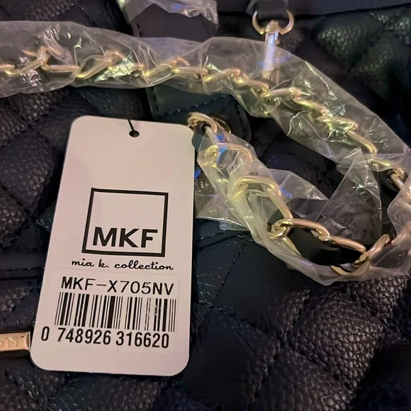 MKF COLLECTION • Navy Blue Lexie Duffle Weekender Carryon Luggage Carryall Bag